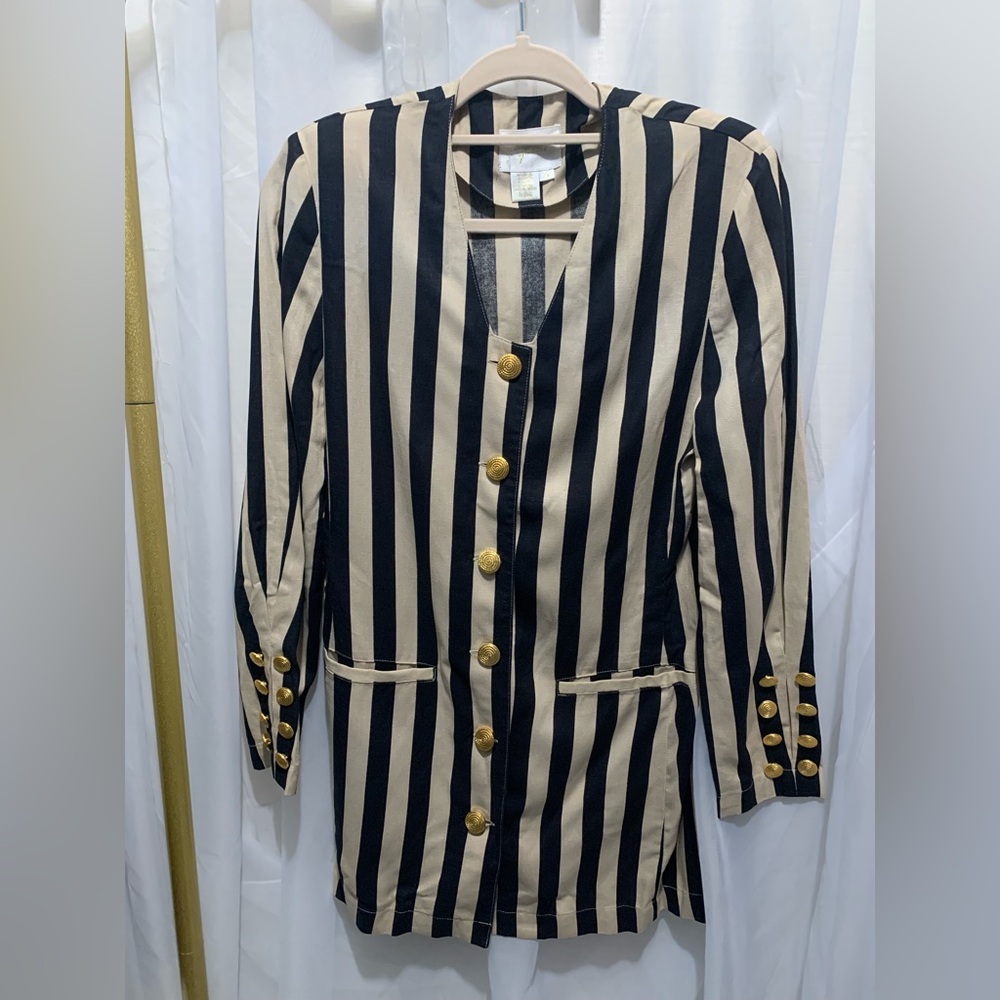 Apart Vintage Striped Blazer